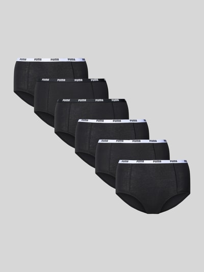 PUMA Slip mit Label-Detail im 6er-Pack Black 1