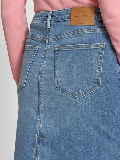 Gant Jeansrok met steekzakken Blauw gemêleerd - 3