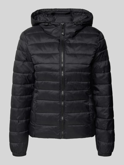 Produktfoto, Regular Fit Steppjacke mit Kapuze Modell 'TAHOE' von Only, czarna, matowa powierzchnia, poziome przeszycia, nylon