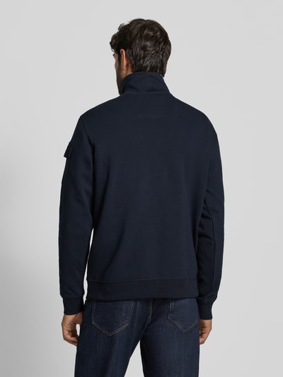 PME Legend Sweatshirt mit Troyer-Kragen und Label-Detail Petrol 5