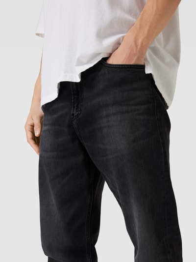 Calvin Klein Jeans Regular tapered fit jeans van katoenmix Antraciet - 3