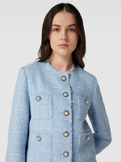 Mango Blazer mit Rundhalsausschnitt Modell 'WINTOUR' Bleu 3