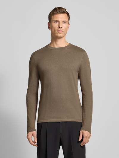DRYKORN Strickpullover mit gerippten Abschlüssen Modell 'Irmino' Schlamm 4