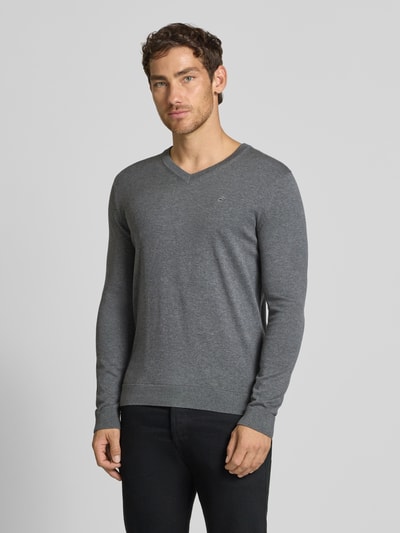Tom Tailor Regular fit pullover van puur katoen  Antraciet - 4