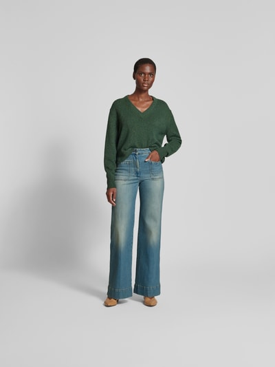 Victoria Beckham Loose Fit Jeans mit Label-Stitching Jeansblau 1