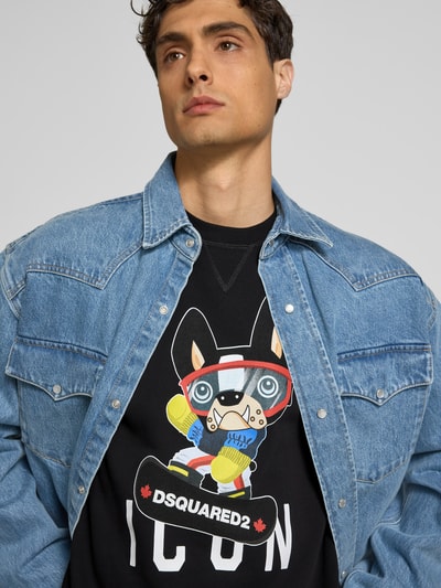 Dsquared2 Oversized Sweatshirt aus Baumwolle Black 3