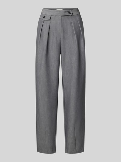 Productfoto, Bundfaltenhose mit Gesäßtaschen Modell 'EARL DART' van b.young, regular fit, viscosemix, grijs, zichtbare bandplooien en achterzakken