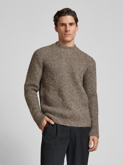 CK Calvin Klein Sweter z dzianiny ze stójką Beżowy 4