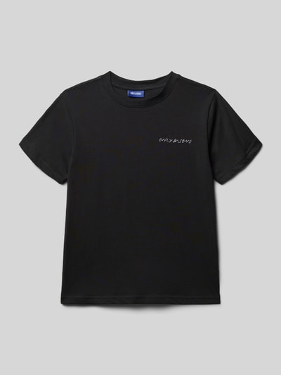 Only & Sons Regular fit T-shirt van puur katoen Zwart - 1