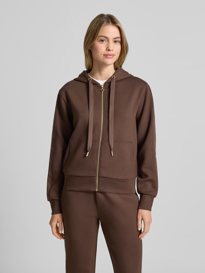 Guess Bluza rozpinana z kapturem Czekoladowy 4