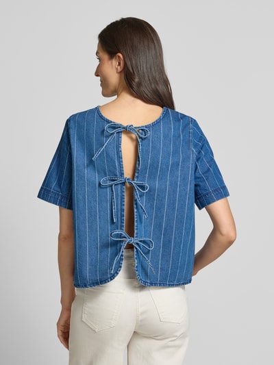 Vero Moda A-Linie Jeansbluse aus reiner Baumwolle Modell 'TRILLE' Jeansblau 5