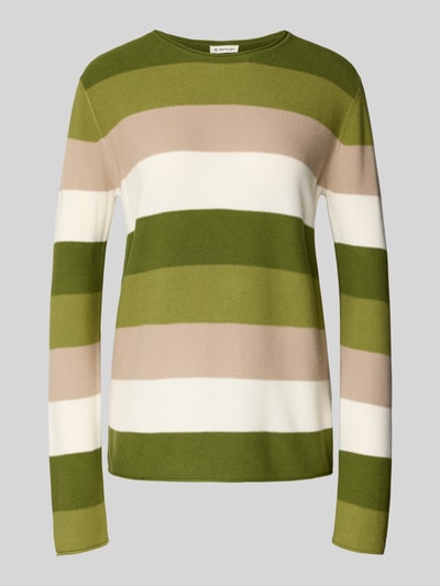 Tom Tailor Regular Fit Strickpullover aus Baumwoll-Viskose-Mix Gruen 2