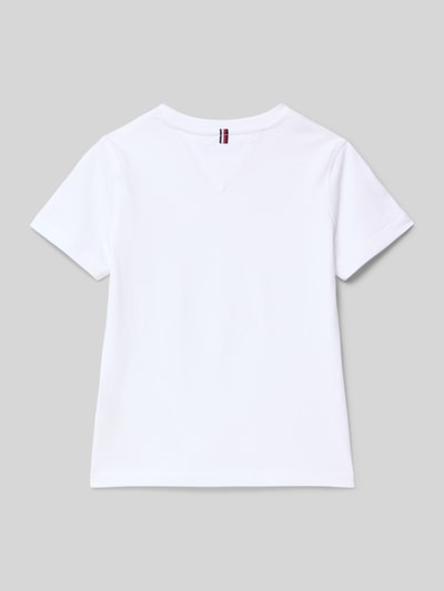 Tommy Hilfiger Kids T-shirt z bawełny organicznej z detalami z logo  Biały 3