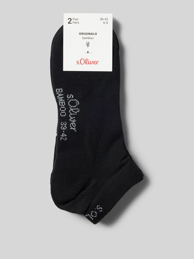 s.Oliver RED LABEL Sneaker-Socken aus Viskose-Mix im 2er-Pack Black 3