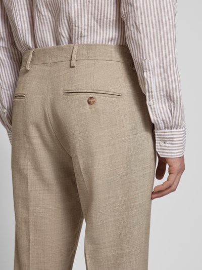 SELECTED HOMME Slim Fit Stoffhose mit Webmuster Modell 'OASIS' Sand 3