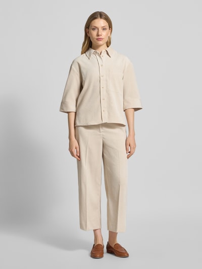 OPUS Relaxed fit overhemdblouse met borstzak, model 'Faisa' Zand - 1