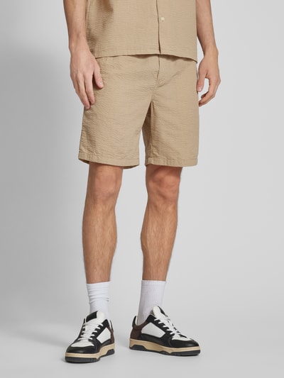 Jack & Jones Sweatshorts met tunnelkoord, model 'JAIDEN' Beige - 4