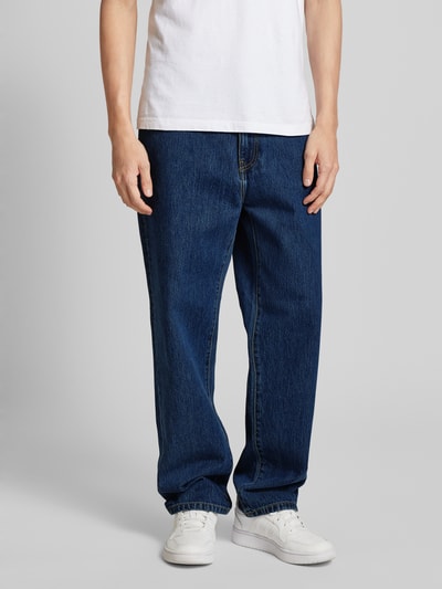 Carhartt Work In Progress Straight Leg Jeans im 5-Pocket-Design Modell 'AARON' Jeansblau 4