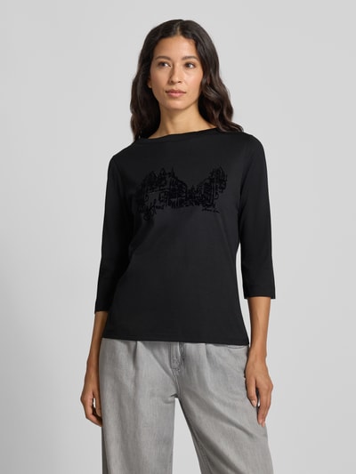 Marc Cain Longsleeve met 3/4-mouwen Zwart - 4