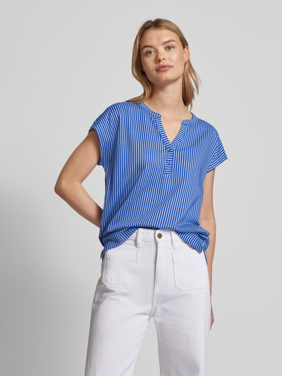 Tom Tailor T-shirt met tuniekkraag Bleu - 4