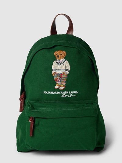 Polo Ralph Lauren Rucksack mit Label-Stitching Gruen 2