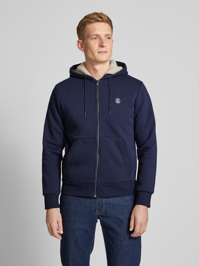 Jack & Jones Premium Bluza rozpinana z kapturem model ‘BLUMASON’ Ciemnoniebieski 4