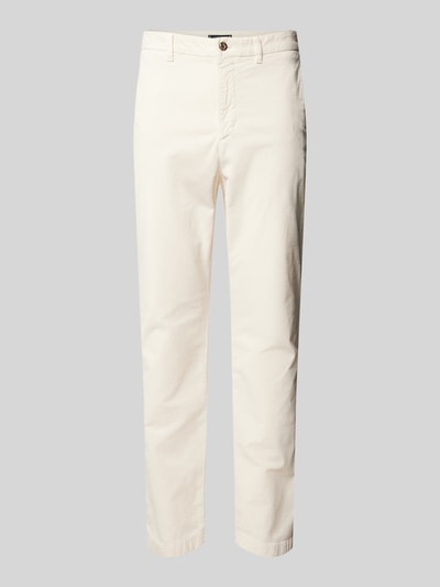 Tommy Hilfiger Regular fit corduroy broek met riemlussen, model 'DENTON' Offwhite - 2