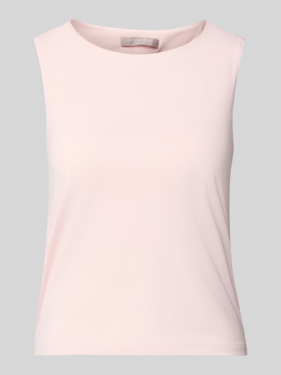 Produktfoto, Top mit Rundhalsausschnitt von Christian Berg Woman Selection in zartem Rosa, gerader Schnitt, glatte Textur, elastischer Material-Mix.