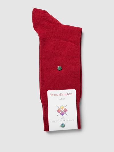 Burlington Sokken met elastische ribboordjes, model 'Lord' Aubergine - 3