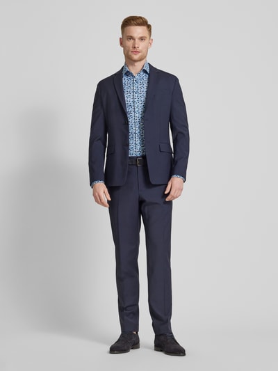 OLYMP No. Six Super slim fit zakelijk overhemd met all-over motief Wit - 1