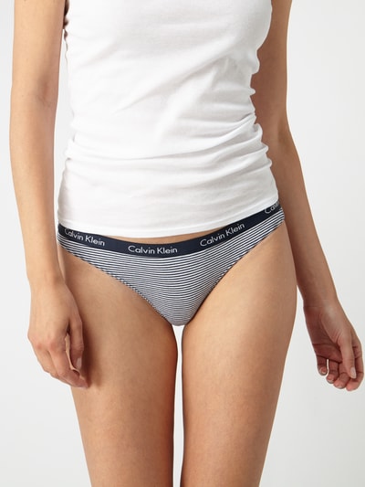 Calvin Klein Underwear Stringi w 3 paku z logo Koralowy 3