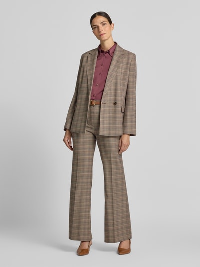 Jake*s Collection Wide Fit Schlaghose aus Viskose-Mix Schoko 1