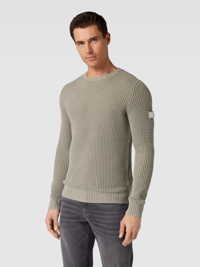 JOOP! Jeans Gebreide pullover met ronde hals, model 'Hadriano' Middengrijs - 4