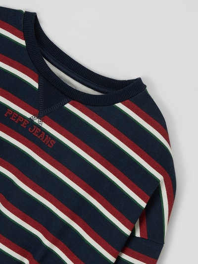 Pepe Jeans Sweatshirt aus Baumwollmischung Modell 'Elvar' Marineblau 2