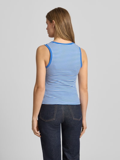 Tommy Jeans Top typu tank o kroju slim fit z mieszanki bawełny Niebieski 5
