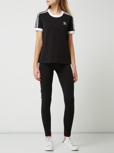 adidas Originals T-shirt met logostrepen Zwart - 1