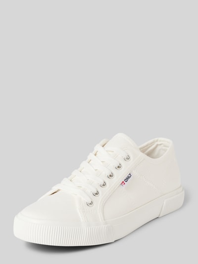 Only Low Top Sneaker aus reiner Baumwolle Modell 'NICOLA' Weiss 1