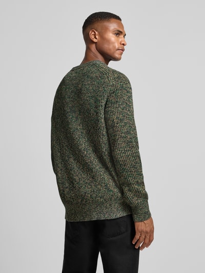 SELECTED HOMME Relaxed Fit Pullover aus reiner Baumwolle Modell 'TILUM' Dunkelgruen Melange 5