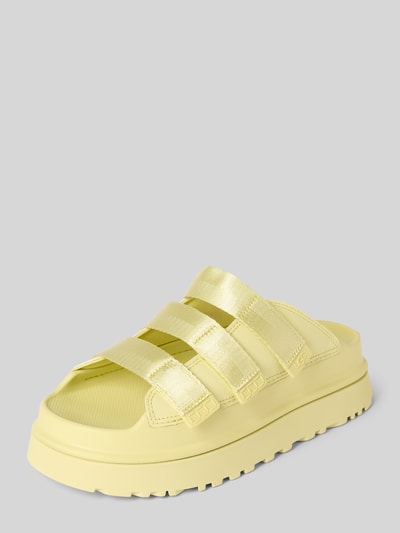UGG Sandalen met klittenband, model 'GOLDENGLOW' Neongeel gemêleerd - 1