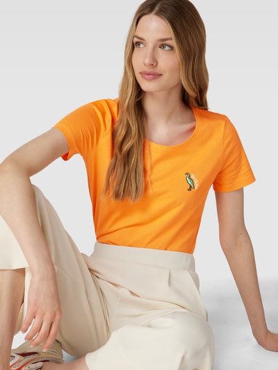 Tom Tailor T-Shirt mit Label-Detail Orange 3
