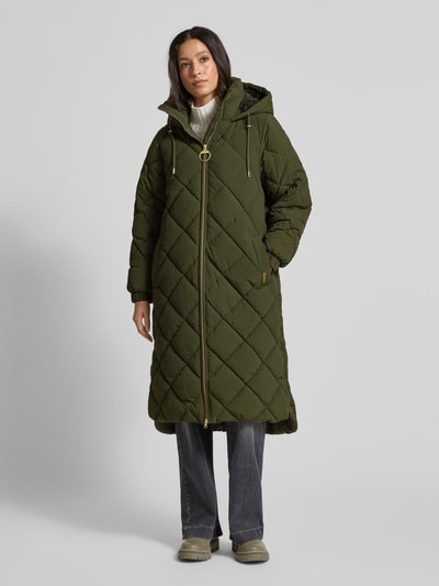 Barbour Regular Fit Steppmantel in leichter Crinkle-Optik Modell 'KIRKTON' Khaki 4