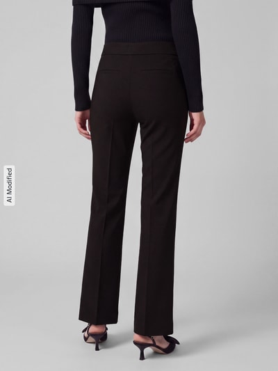 Stehmann Regular fit rechte broek van viscosemix model 'Editta' Chocoladebruin - 5