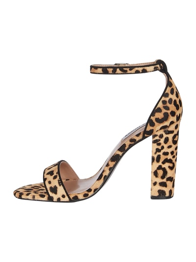 Steve Madden Sandalette aus Ponyfell mit Leopardenmuster Camel 3