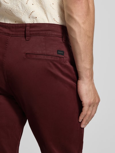 BOSS Orange Regular Fit Chino aus Baumwoll-Mix Bordeaux 3