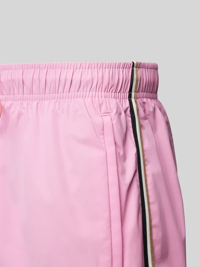 BOSS Regular Fit Badeshorts mit Label-Print Modell 'Iconic' Pink 2