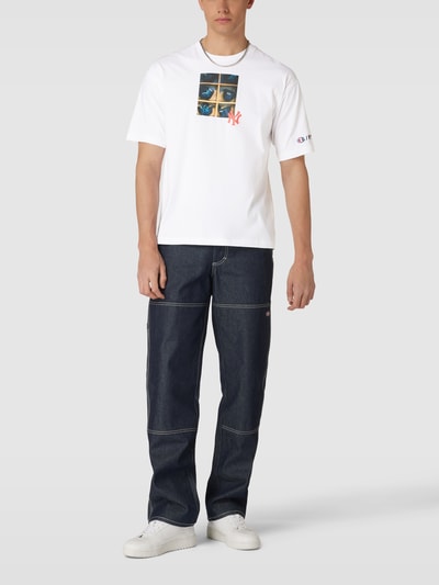 CHAMPION T-Shirt mit Statement-Print Weiss 1