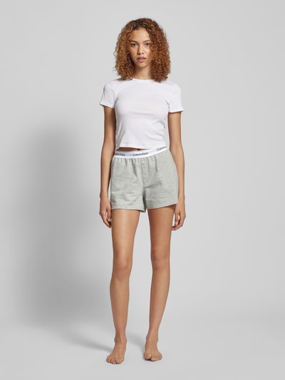 Calvin Klein Underwear Shorts in Melange-Optik mit elastischem Bund Silber Melange 1