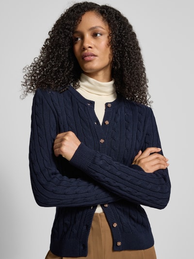 Jake*s Casual Kurtka z dzianiny z listwą guzikową Ciemnoniebieski 3