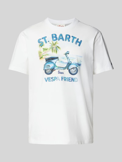 MC2 Saint Barth T-Shirt mit Motiv- und Statement-Print Weiss 1