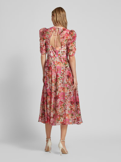 Ted Baker Midikleid mit Puffärmeln Modell 'BOTANI' Pink 5